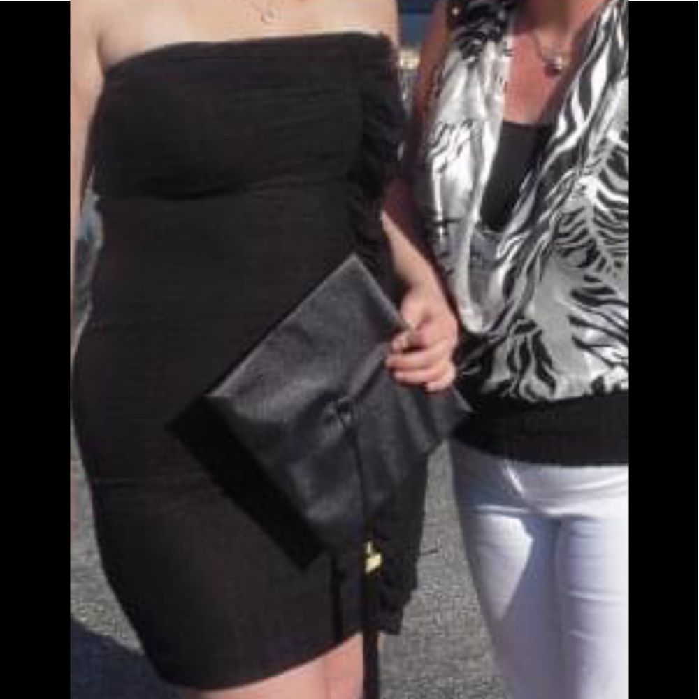 Calvin Klein Black Body Con Dress, Strapless
